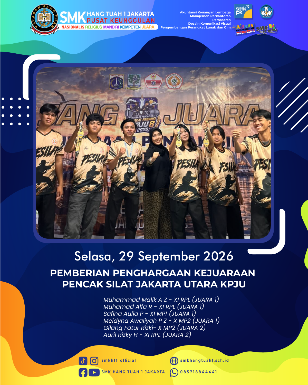 BANGGA! SISWA-SISWI SMK HANG TUAH 1 JAKARTA RAIH PRESTASI GEMILANG DI KEJUARAAN PENCAK SILAT! 🏆🥋