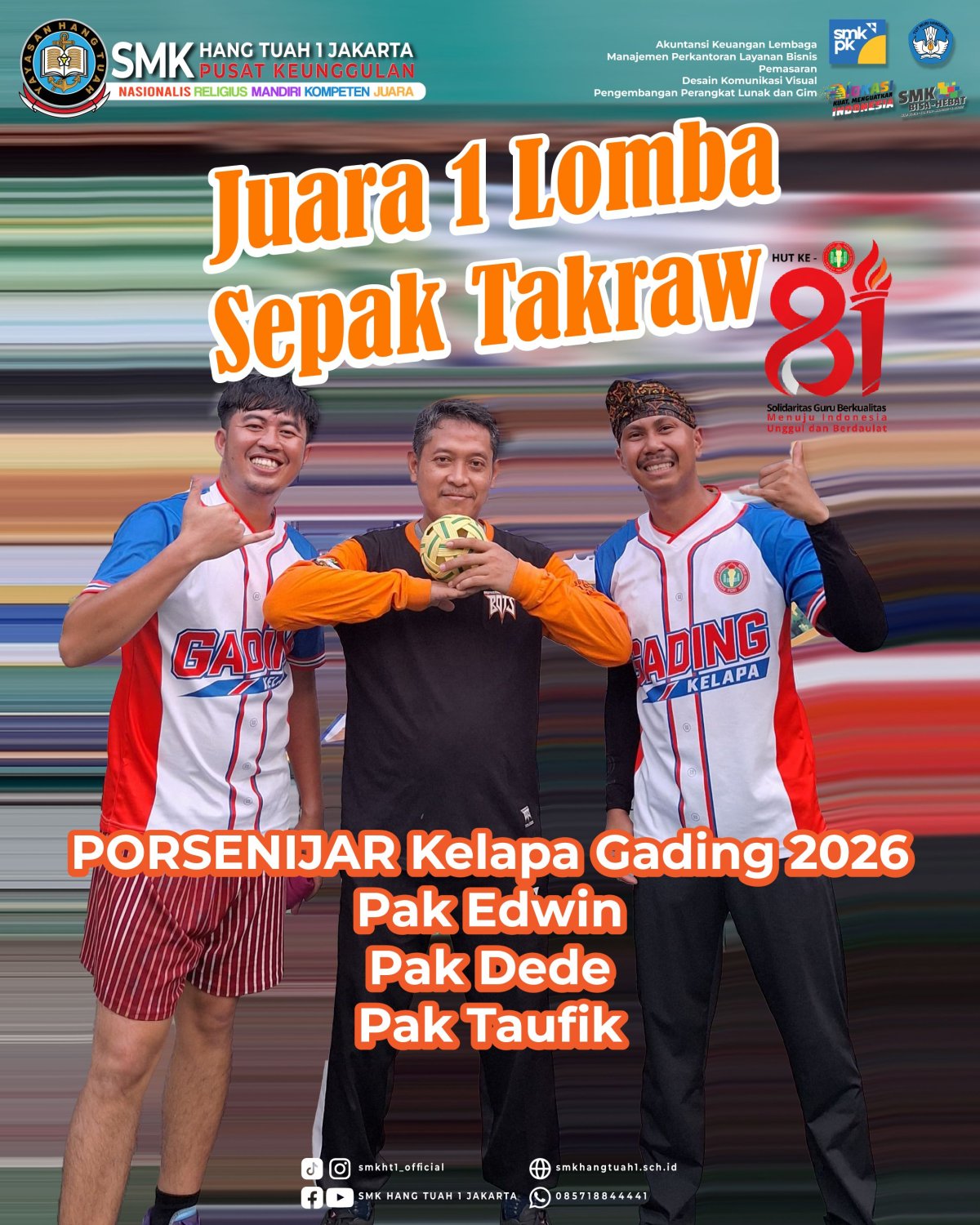 LIBAS TANTANGAN, RAJHIN PRESTASI! JUARA 1 LOMBA SEPAK TAKRAW! 🏆⚽🔥