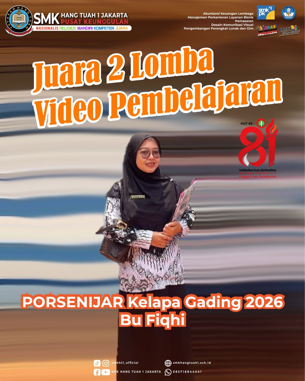 KREATIF, INOVATIF, DAN BERPRESTASI! SELAMAT BU FIQHI! 🥈🎬✨